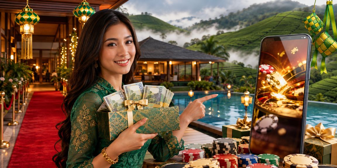 Pemain Malaysia bermain kasino dalam talian melalui telefon pintar semasa Hari Raya