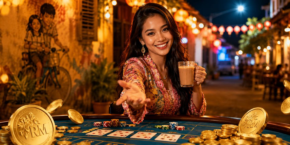 Meja baccarat kasino gaya Melayu di Pulau Pinang dengan suasana mewah